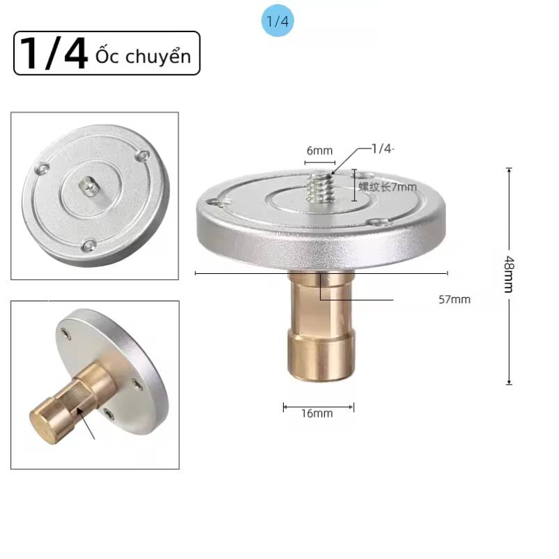 Đế Ballhead gắn chân đầu ren 1/4